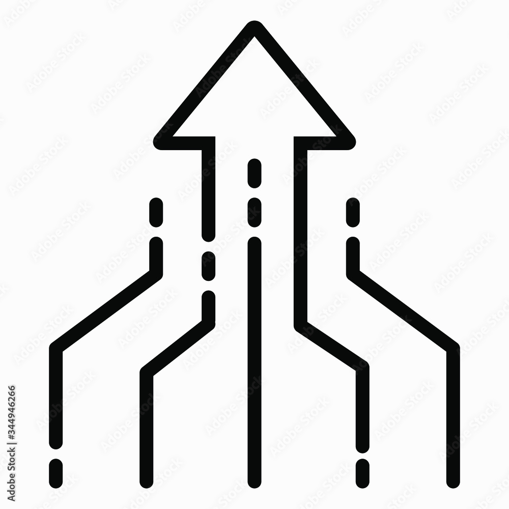 Poster icon for solving a problem. illustration of simplicity. brainstorm. business concept. merging direct