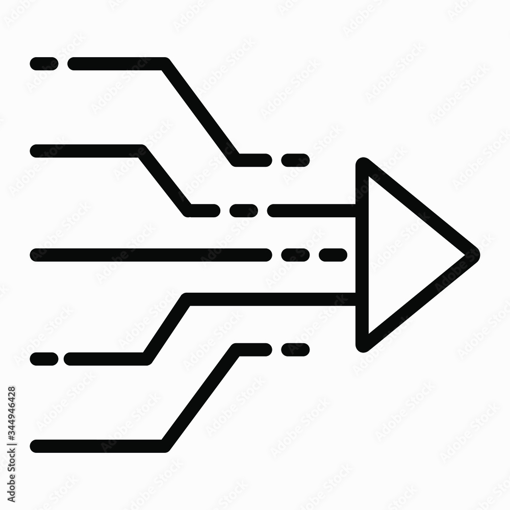 Poster icon for solving a problem. illustration of simplicity. brainstorm. business concept. merging direct