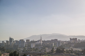 Fototapeta na wymiar skyline of addis ababa in ethiopia