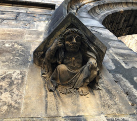 Obraz premium Gargoyle on the Charles Bridge in Prague