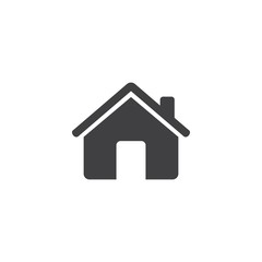 home icon isolated on white background. vector illustration.