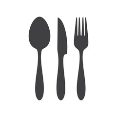 Cutlery icon. Spoon, forks, knife.  restaurant symbol  vector illustration
