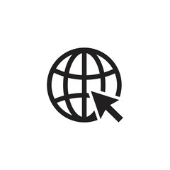 Go to web icon symbol. Website icon symbol illustration on white background