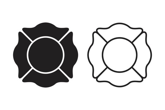 Fire Department badge Illustration Design,  fire department emblem. logo vector icon. 