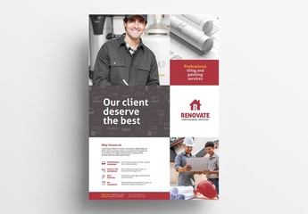 Modern Flyer Layout for Construction Professionals