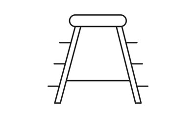 Stool, furniture, seat, chair free vector icon