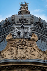 Old historic buildings and architecture in Budapest, Hungary