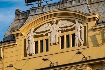 Old historic buildings and architecture in Budapest, Hungary