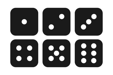 dice vector icon set, gambling icon for casino apps and websites