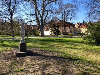 Fototapeta premium Kampa Park is completely empty due to Coronavirus quarantine