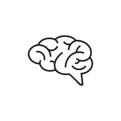 Human brain vector icon illustration, 