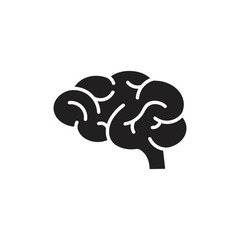 Human brain vector icon illustration, 