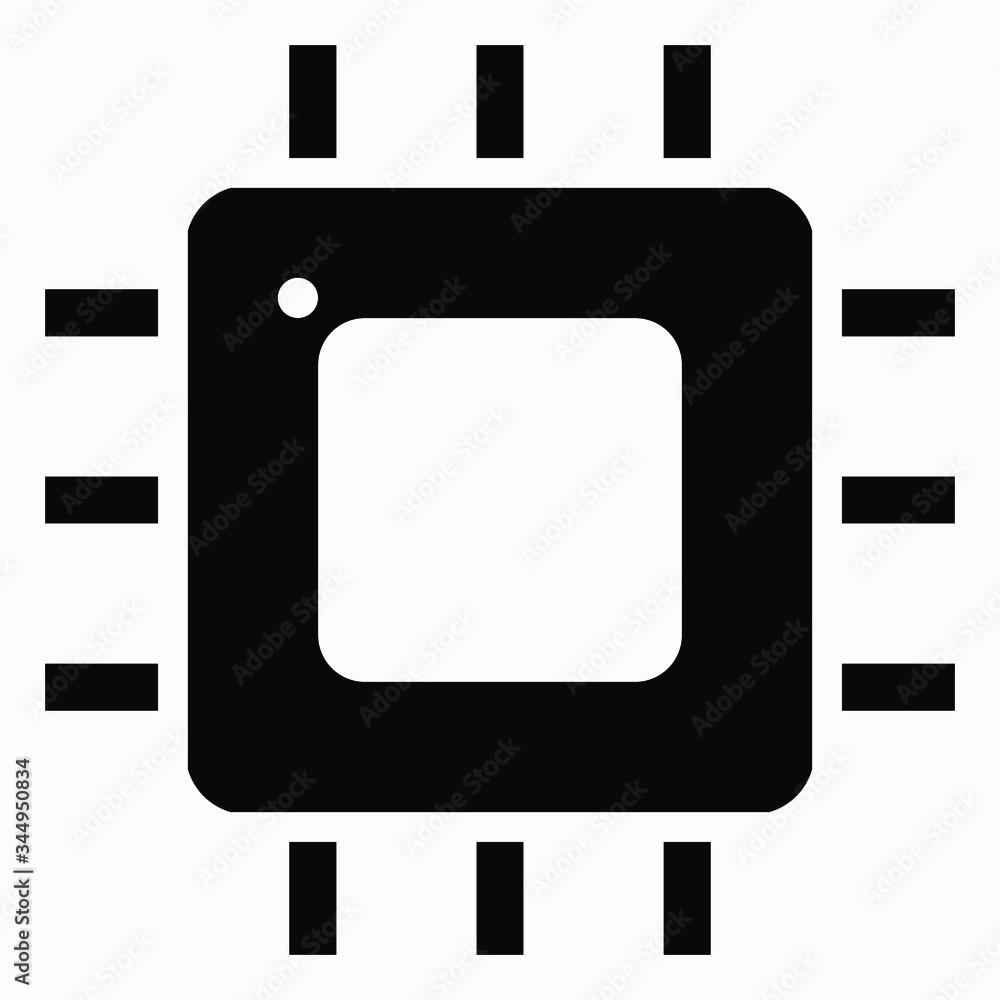 Poster symbol; hardware; electrical; cpu; processor; circuit; icon; microchip; computer; electronic; vector