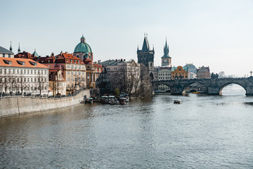 Fototapeta na wymiar Prag Altstadt Karlsbrücke Kulturdenkmal Moldau