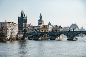 Fototapeta na wymiar Prag Altstadt Karlsbrücke Kulturdenkmal Moldau