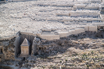 massive jewish and christian graveyard in jerusalem