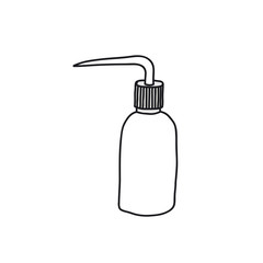 doodle icon. bottle for washing the skin during the tattoo