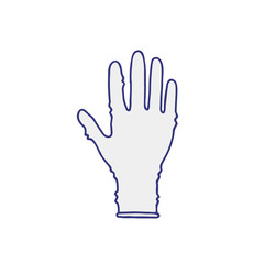 latex glove doodle icon, vector illustration
