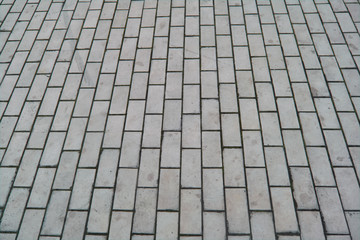 Abstract gray paving slab texture background. Close-up.