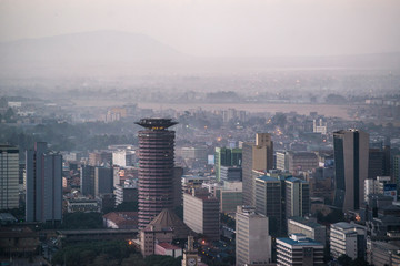 Skyline of Nairobi Kenya - obrazy, fototapety, plakaty