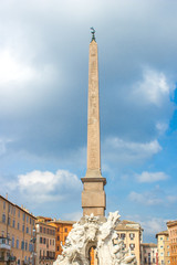 Fountain of the Four Rivers (in italian Fontana dei Quattro Fiumi) Rome Italy