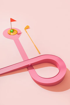 Abstract Miniature Golf Course