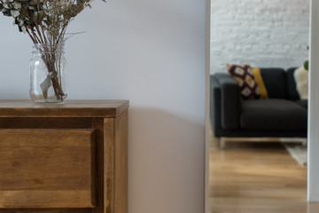 Pillows on couch background