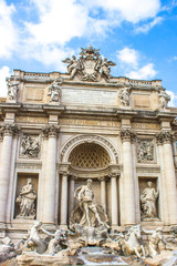 Fototapeta na wymiar Trevi Fountain (in italian Fontana di Trevi) Rome Italy
