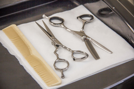 hairdresser tools Scissors for haircuts