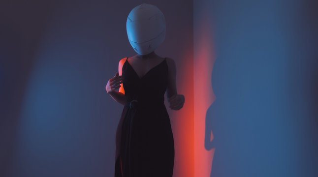 Futuristic / Cosmic Female/With White Helmet/Mask