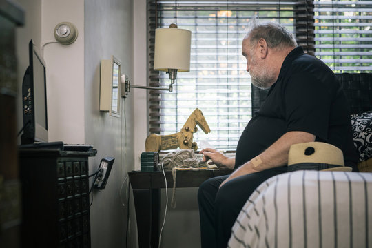 Portrait of a Senior Grieving Man Widower