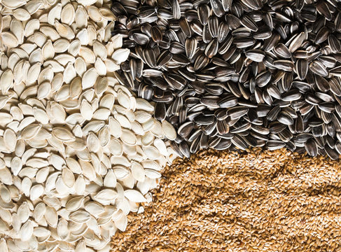 Sesame, sunflower and pumpkin seeds