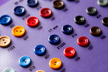 Catalog with many colored buttons