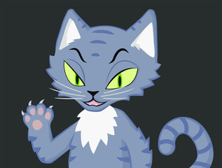 Cat Character Cartoon, Annoyed
