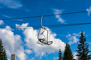 cable chair in the mountains
