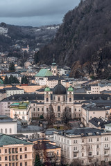 Holy Trinity Church in salzburg Austria during winter time