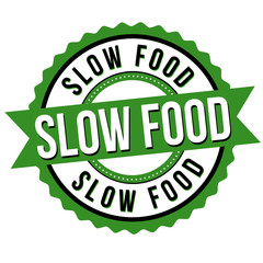 Slow food label or sticker