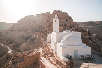 White Mosque in the mountains of Tunisia