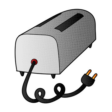 recommend clip art: toaster vector design. digital hand drawn. halftone texture