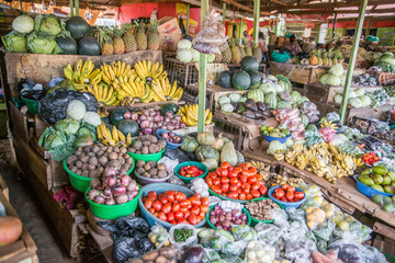 Fruit and Vegetable market in Uganda Africa