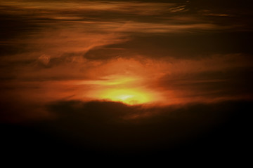 sunset in the clouds