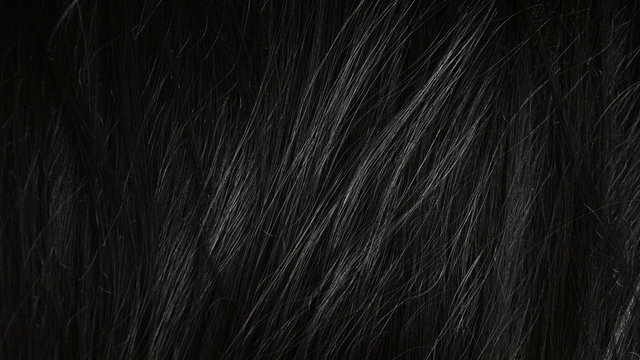 Beautiful Healthy Black Hair - Close Up - A Little Disheveled Long Hair