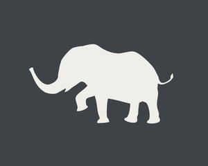 Creative design of elephant walking illustration