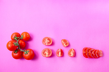 organic tomatoes on a background