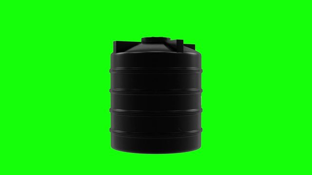 black plastic material water tank