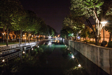 Fototapeta na wymiar Ponte Leiria Noite