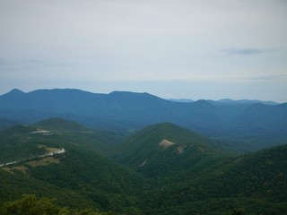 Cloudy weather in the mountains