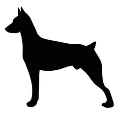 Dog icon. Black silhouette of the animal 
