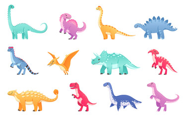 Dinos Cartoon Icons Collection