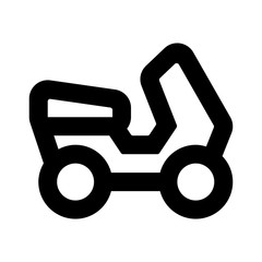 Classic scooter line icon. Moped linear style sign for mobile concept and web design. Scooter motorcycle outline vector icon. Symbol, logo illustration.